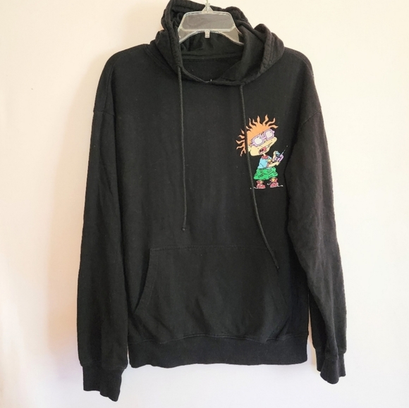 Rugrats Chuckie Finster and Tommy Pickles black hoodie womens size large - Picture 8 of 8